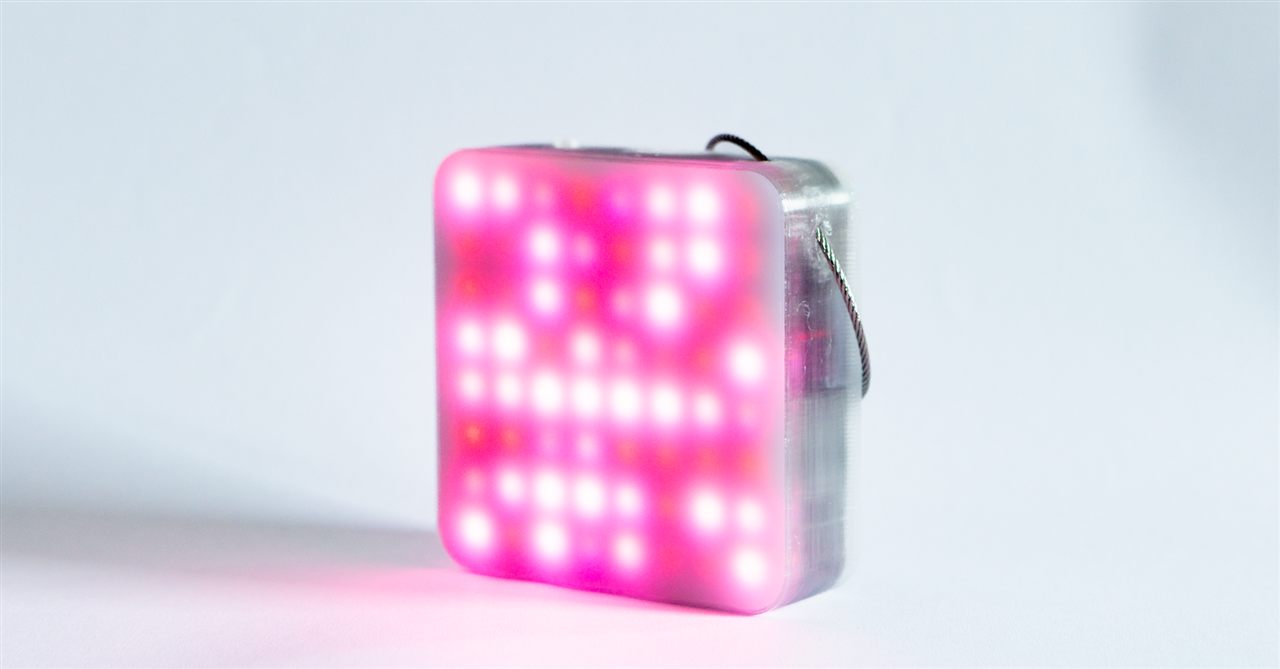 Transparent LEDS GO 8 edition illuminated in magenta